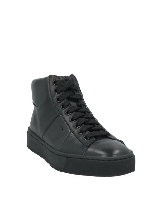 Santoni Black Trainers
