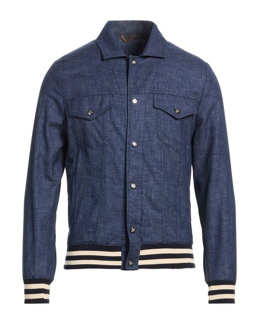 Luigi Borrelli Napoli Blue Jacket for men