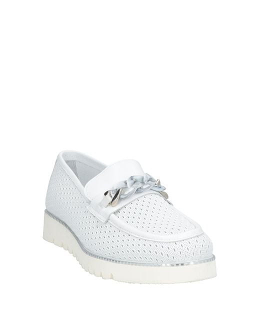 Nila & Nila White Loafers Leather