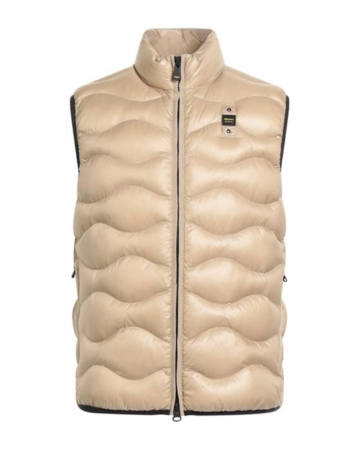 Blauer Weste in Natural für Herren