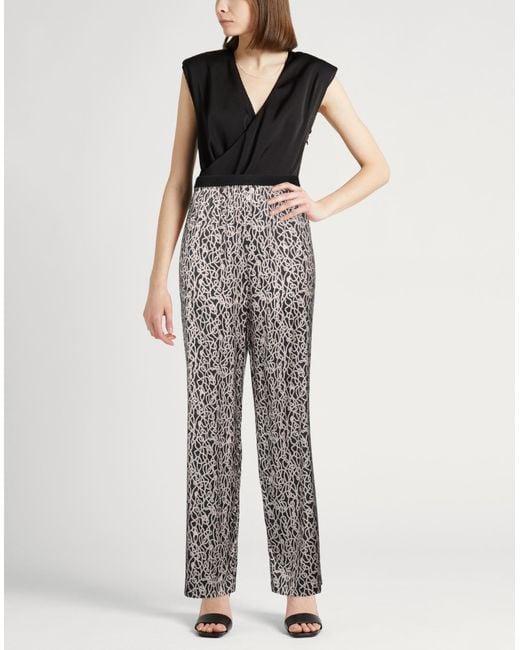 Agnona Gray Pants Silk, Elastane