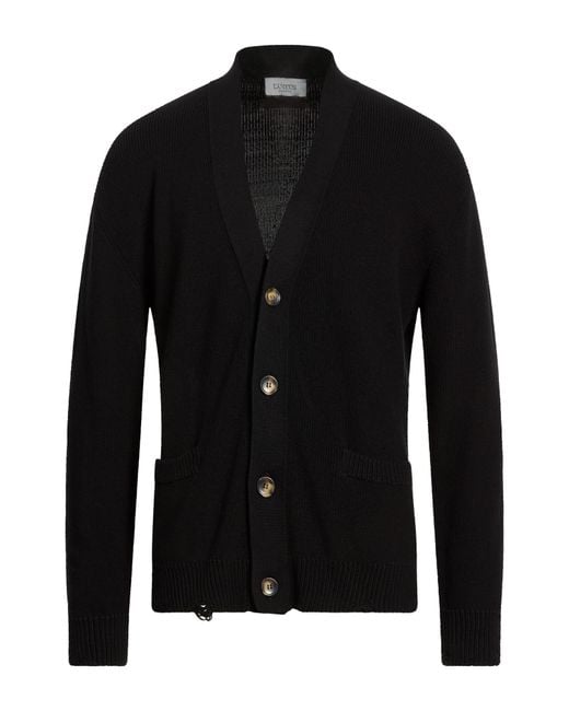 Laneus Black Cardigan for men