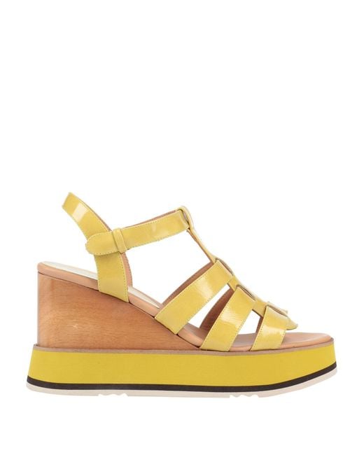 Paloma Barceló Yellow Mules & Clogs