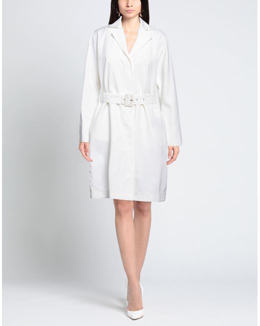 Herno White Overcoat & Trench Coat