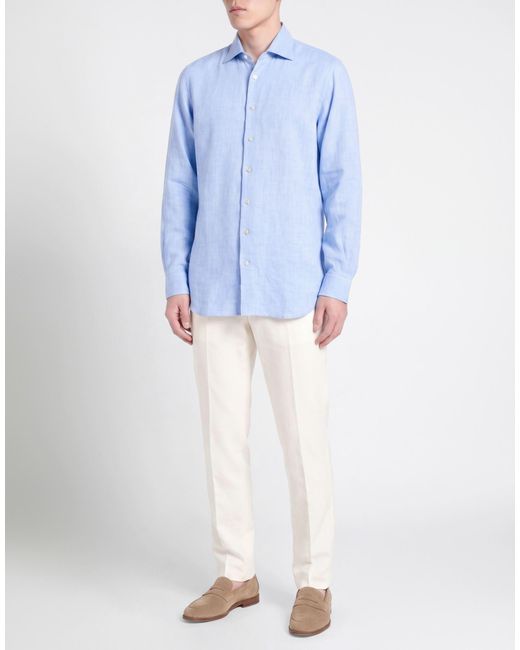 Camisa Kiton de hombre de color Blue