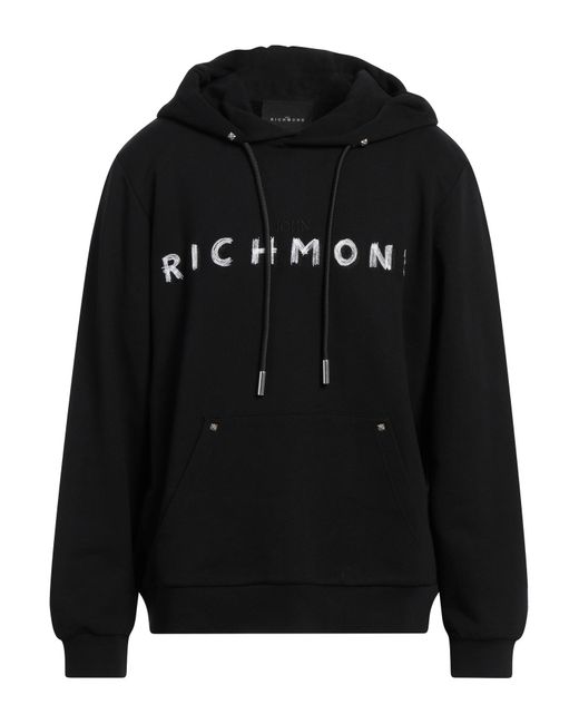 John Richmond Black Sweatshirt Cotton for men
