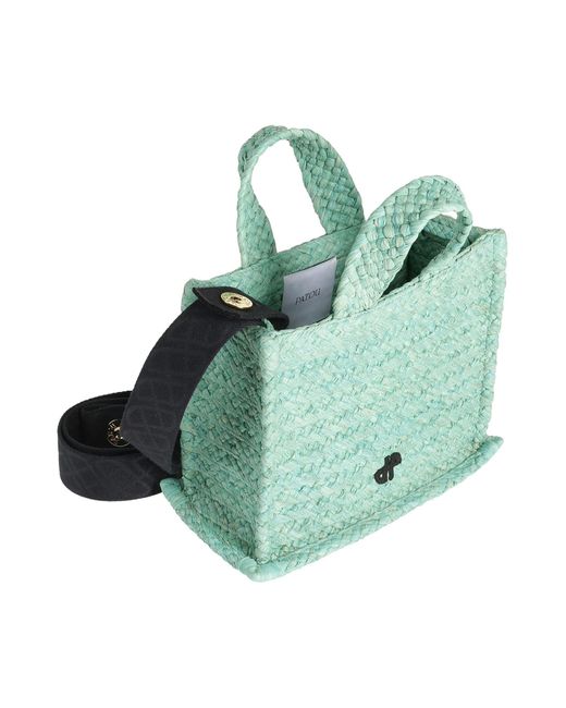 Patou Green Handbag Natural Raffia, Polyester