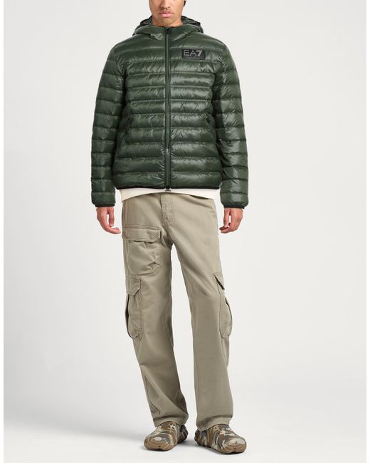 EA7 Green Puffers for men