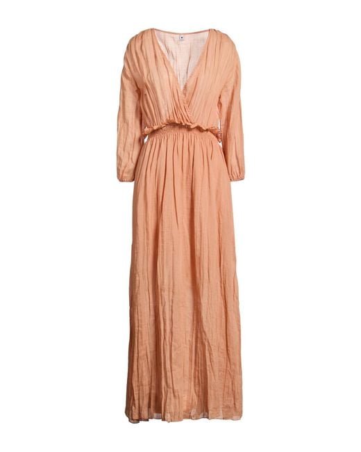 European Culture Natural Sand Maxi Dress Ramie, Cotton