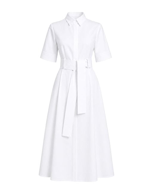 Fedeli White Midi Dress Cotton