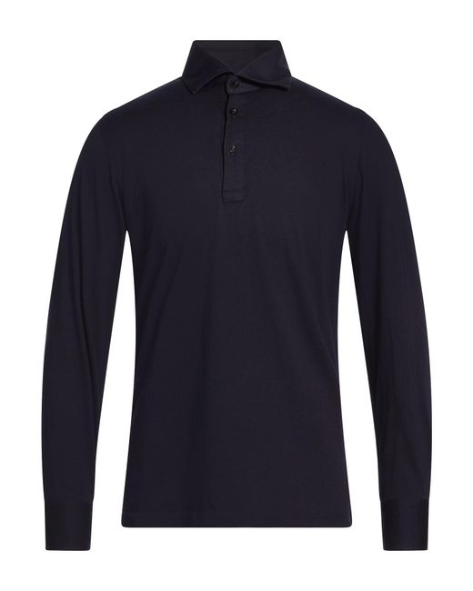 Paoloni Blue Midnight Polo Shirt Cotton for men