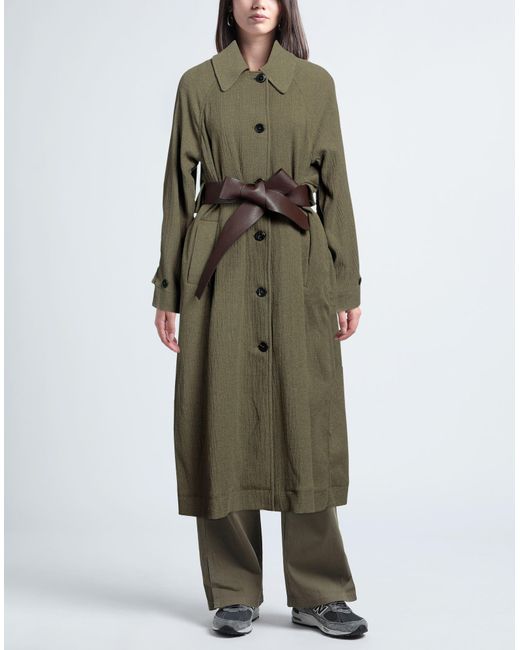 Momoní Green Overcoat & Trench Coat