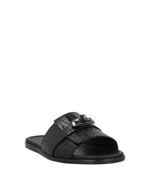 Giovanni Conti Black Sandals Leather for men