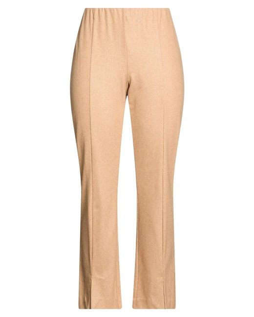 Liviana Conti Natural Camel Pants Cashmere, Polyamide