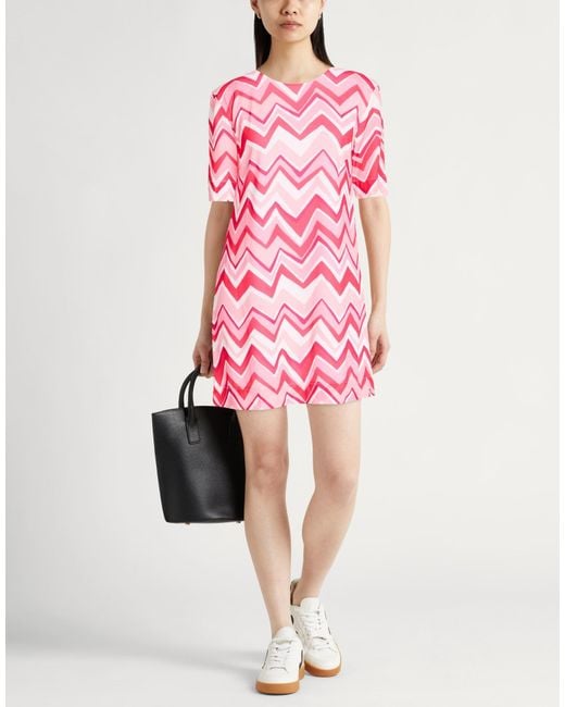 Missoni Pink Missoni Mini Dress Polyester, Elastane