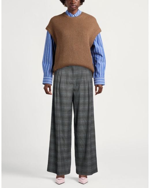 ViCOLO Gray Pants Polyester, Viscose, Elastane