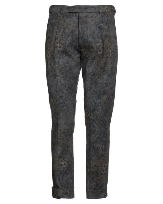 Messagerie Gray Patrizio Piscaglia Charcoal Pants Wool, Polyester for men