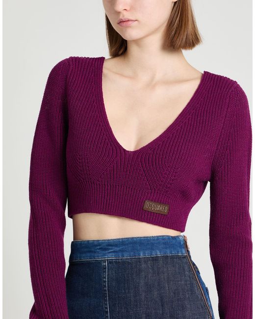 DSquared² Purple Plum Top Wool