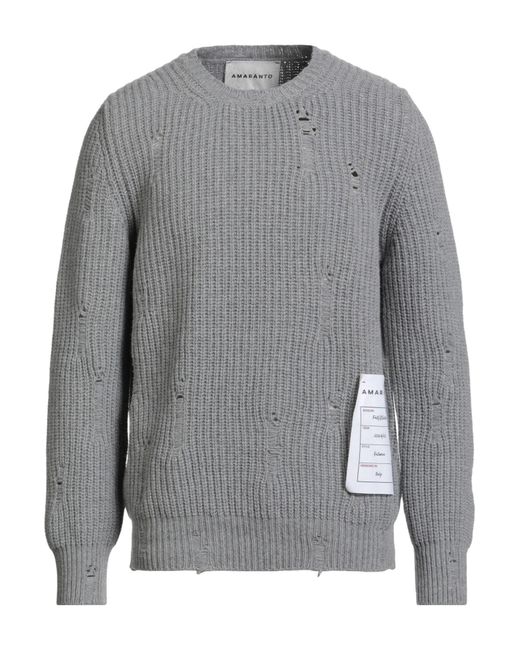Amaranto Gray Sweater Wool, Polyamide for men