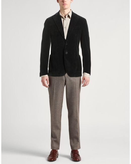 Santaniello Black Blazer Cotton for men