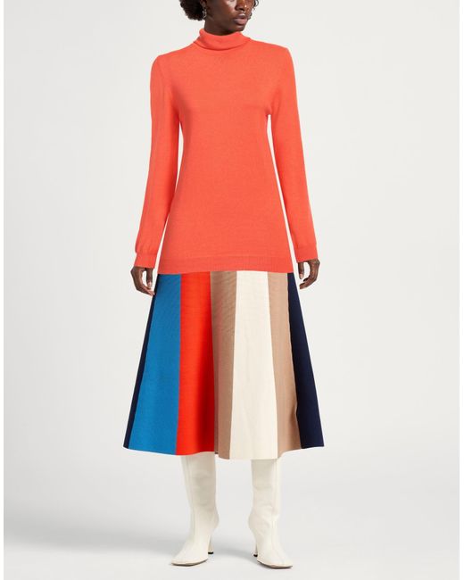 Woolrich Orange Turtleneck Cotton, Elastane