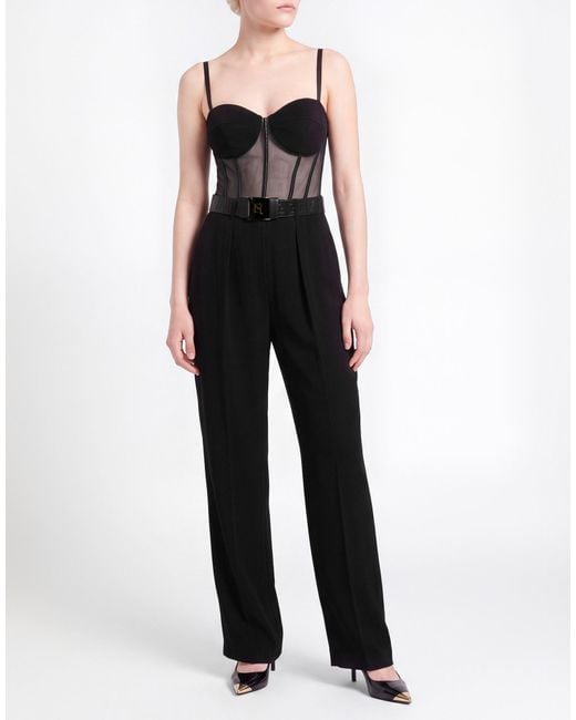 Elisabetta Franchi Black Jumpsuit Polyester, Elastane