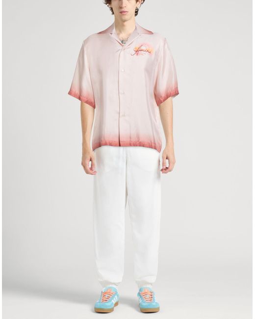 AMIRI シルクシャツ ピンク Amiri Shirt Silk in Pink for Men | Lyst