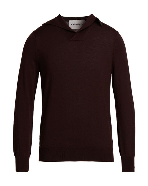 Amaranto Brown Sweater Wool for men