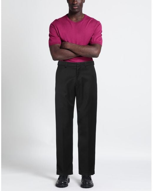 Seafarer Black Pants Polyester, Virgin Wool for men
