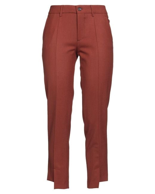 Berwich Red Pants Polyester, Virgin Wool, Elastane