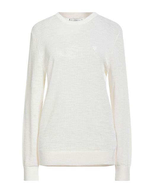 Guess White Sweater Cotton for men