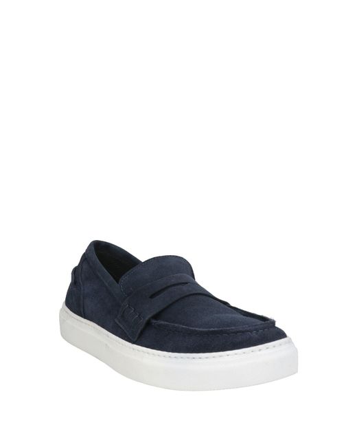 PIÚ DUE +2 Blue Loafers Leather for men