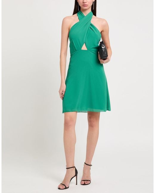 Rebel Queen Green Mini Dress Polyester