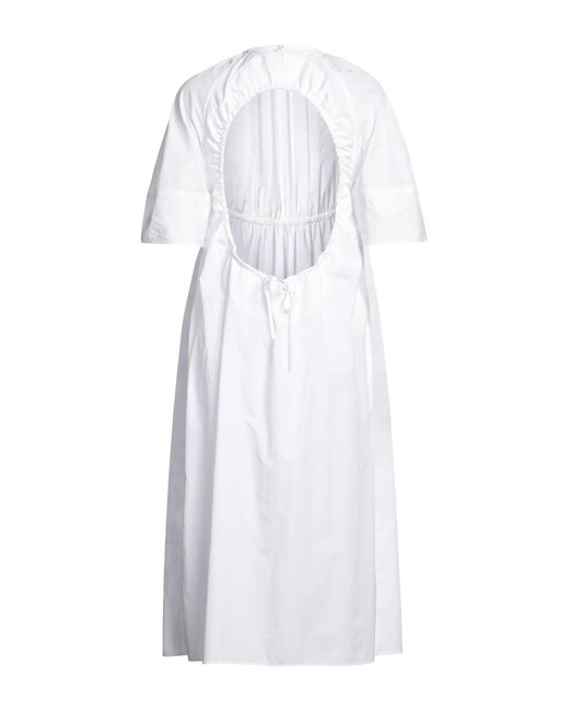 Jil Sander White Midi Dress