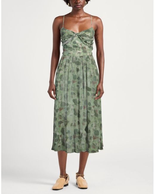 Department 5 Green Midi Dress Ramie