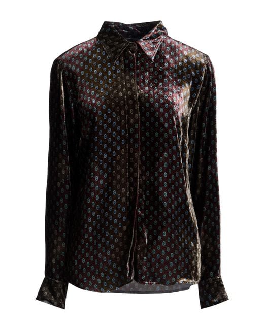 Dries Van Noten Black Shirt Viscose, Silk