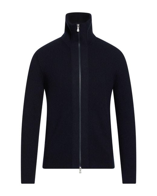 Gran Sasso Blue Midnight Cardigan Virgin Wool for men