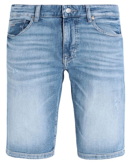 Boss Blue Denim Shorts for men