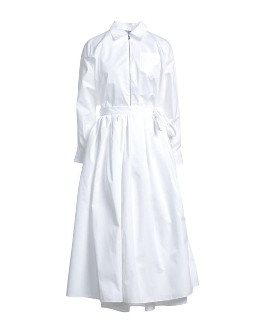 Prada White Midi Dress