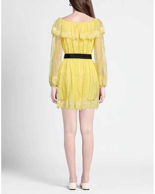 Anna Molinari Yellow Mini Dress
