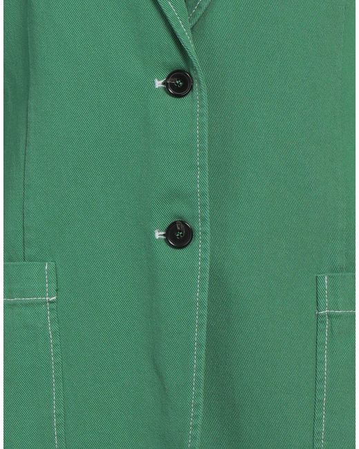 MSGM Green Blazer Cotton