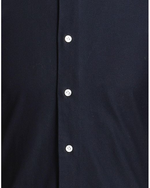 Barba Napoli Blue Midnight Shirt Cotton for men