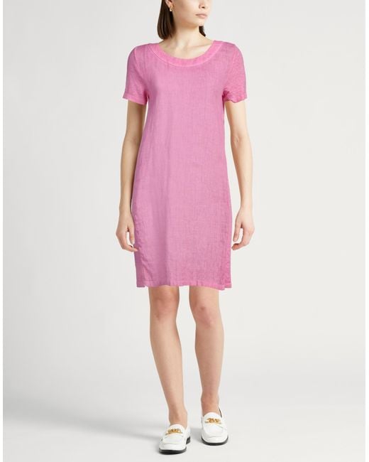 120% Lino Pink Mini Dress Linen