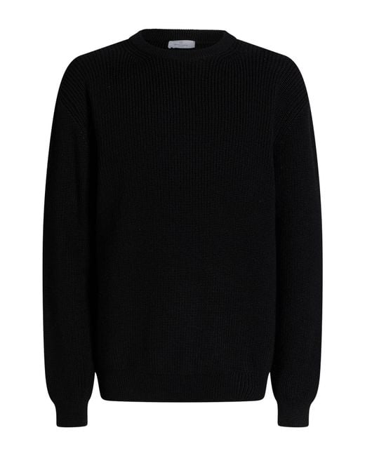 Cooperativa Pescatori Posillipo Black Sweater Merino Wool, Acrylic for men