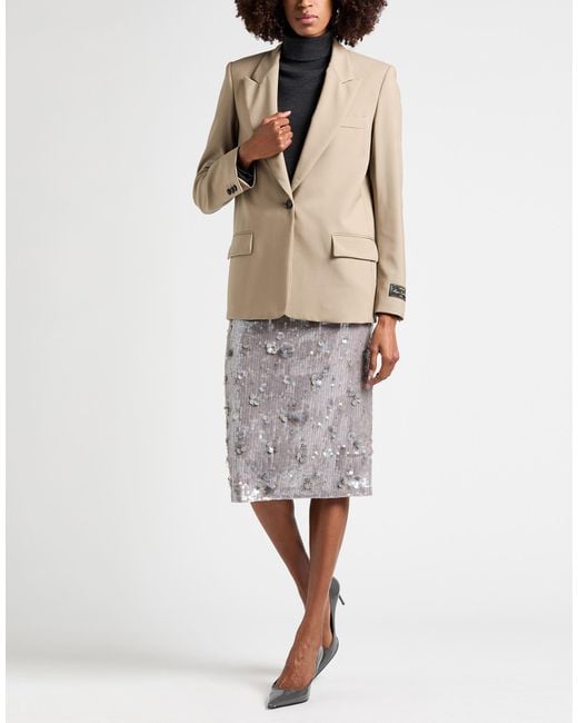 MSGM Natural Blazer Virgin Wool, Elastane