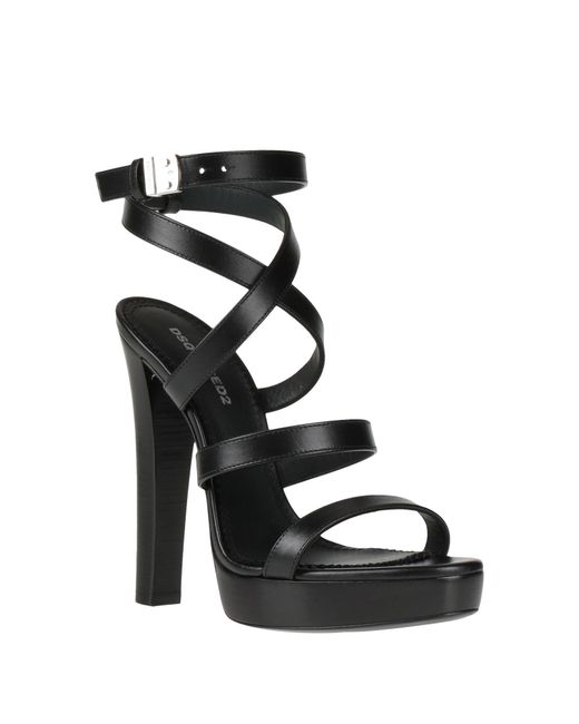 DSquared² Black Sandals Leather