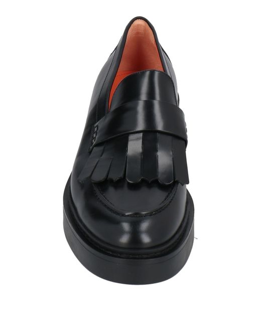 Santoni Black Mokassin