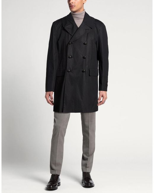 Sealup Black Overcoat & Trench Coat for men