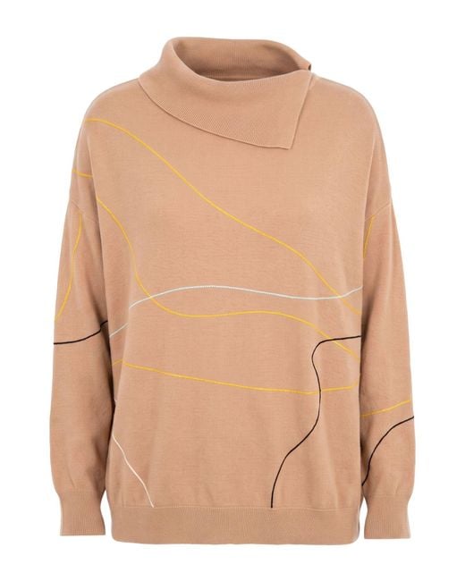 Diana Gallesi Natural Turtleneck Polyamide, Wool, Acrylic