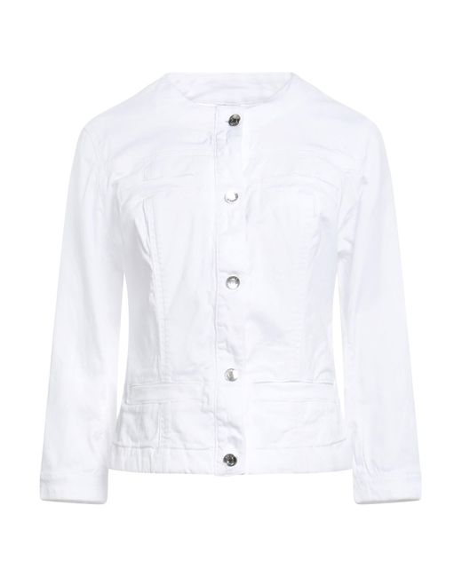 Liu Jo White Denim Outerwear Cotton, Elastane